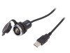 Soclu USB EMAS Panou Montare 22mm IP65 Plastic 1.5m Cablu