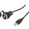 Soclu USB Panou 22mm IP65