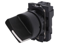 Comutator Rotativ Negru 22mm 1NO 3A/240VAC