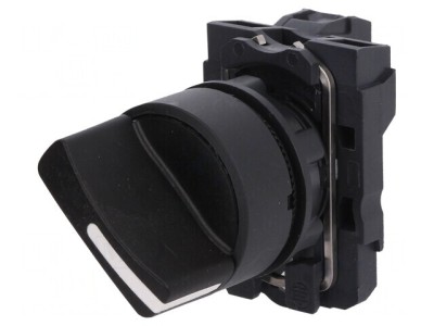 Comutator Rotativ Negru 22mm 1NO 3A/240VAC foto