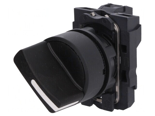 Comutator Rotativ Negru 22mm 1NO 3A/240VAC