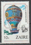 Zair / Zaire 1984 , Posta Aeriana , Aviatie, Baloane, Stampilat