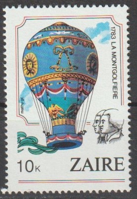 Zair / Zaire 1984 , Posta Aeriana , Aviatie, Baloane foto