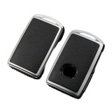 Husa Cheie Mazda CX30, Smartkey, 3 Butoane, Tpu, Aspect Piele, Gri AutoProtect KeyCars