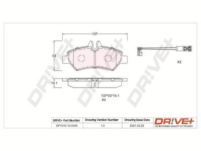 Dr!ve+ DP1010.10.0906 set placute frana,frana disc foto