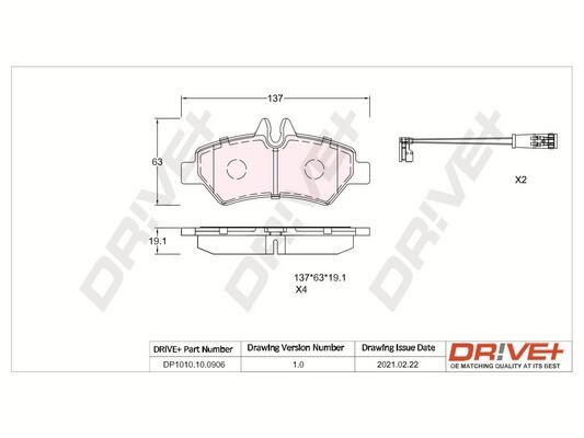 Dr!ve+ DP1010.10.0906 set placute frana,frana disc