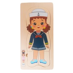 Puzzle stratificat corpul uman din lemn, Pentru invatat anatomie, Fata, 22200146
