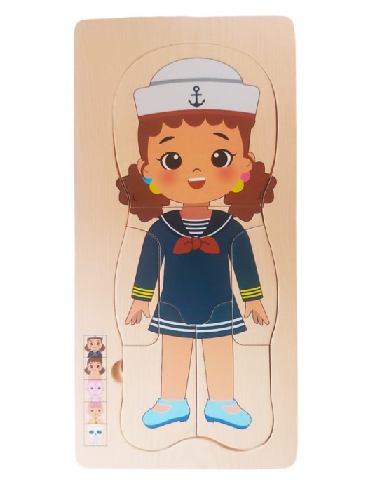 Puzzle stratificat corpul uman din lemn, Pentru invatat anatomie, Fata, 22200146