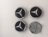 Capace Janta Mercedes Negru 69mm Metal+Plastic Set 4 Bucati