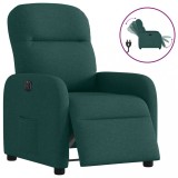 VidaXL Fotoliu rabatabil electric, verde &icirc;nchis, material textil