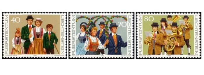 Liechtenstein 1980 - costume, serie neuzata