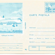 @carte postala(cod 075/94)-AVIONUL Tupolev TU-154 B