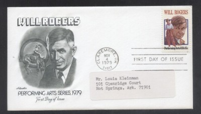 United States 1979 Will Rogers FDC K.715 foto