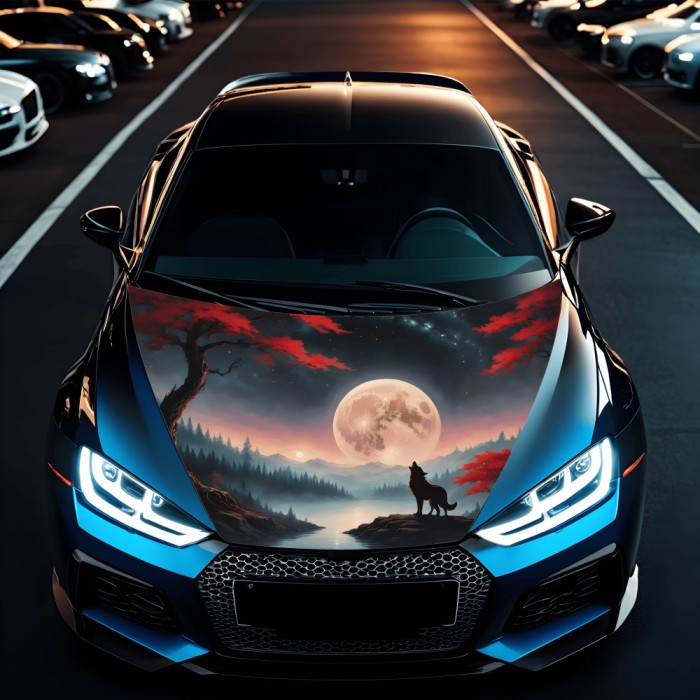 Folie Capota Auto &quot;Hood Art&quot; rezistenta la exterior, marime S (150 x 110cm) - Cod: AVX-CAPOTA-021S