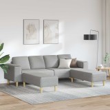 Cumpara ieftin Canapea pentru living 3 buc. Gri nori Poliester