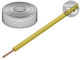 Cablu electric litat PVC galben 0,25mm2 10m 100V
