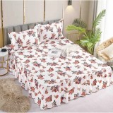 Cumpara ieftin Cearceaf De Pat Cu Volane si 2 Fete De Perna Bumbac Finet - JOJ69