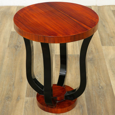 Masuta Art Deco din lemn masiv cu furnir de mahon ART-DECO-SIDE-TABLE-BR foto