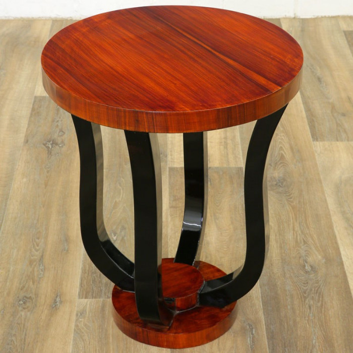 Masuta Art Deco din lemn masiv cu furnir de mahon ART-DECO-SIDE-TABLE-BR