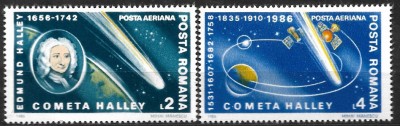 C4793 - Romania 1986 - Cometa Haley 2v.nestampilat MNH foto