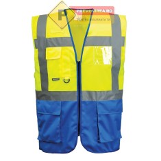 Veste reflectorizante verzi cu albastru deschis foto