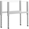 Cadre banc lucru reglabile, 2 buc., gri, 85x(69-95,5) cm, metal