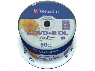 Verbatim DVD+R DOUBLE LAYER 8,5GB 8X PRINTABLE Sp 50 foto
