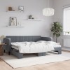 VidaXL Pat de zi cu extensie, gri &icirc;nchis, 80x200 cm, catifea 3197057