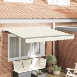 Cortina Retractabilă Manual Crem și Antracit 3 x 2 m