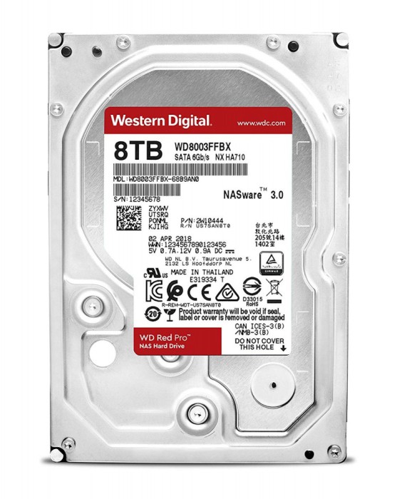 HDD WD 8 TB, Red Pro, 7.200 rpm, buffer 256 MB, pt. NAS, &quot;WD8003FFBX&quot;