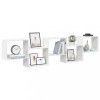 VidaXL Raft cubic de perete cu 5 compartimente alb lemn prelucrat 859995