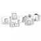 vidaXL Raft cubic de perete cu 5 compartimente alb lemn prelucrat 859995