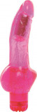 Vibrator Flary Glitter, Multispeed, PVC, Roz, 22 cm