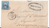France 1861 Postal History Rare Cover + Content Yv.22 Lyon to Bourgoin D.419