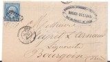 France 1861 Postal History Rare Cover + Content Yv.22 Lyon to Bourgoin D.419