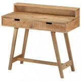 Birou vidaXL Lemn Mango Nefinisat 100x45x90 cm Maro, Birou calculator, masa lucru, masa studiu