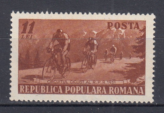 ROMANIA 1951 LP 281 CIRCUITUL CICLIST MNH