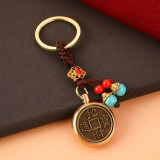 Amuleta cu zodia oaie/capra cu moneda chinezeasca