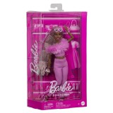 BARBIE DELUXE STYLE PAPUSA BARBIE CU SALOPETA ROZ SI PAR IMPLETIT, Mattel