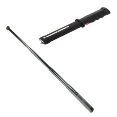 Baston cu electrosoc si lanterna, TW-809, baston telescopic, 77 cm, cadou