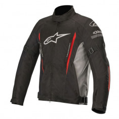 Geaca textil moto Alpinestars Gunner V2 Waterproof, negru/gri/rosu, marime S