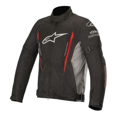 Geaca textil moto Alpinestars Gunner V2 Waterproof, negru/gri/rosu, marime M foto