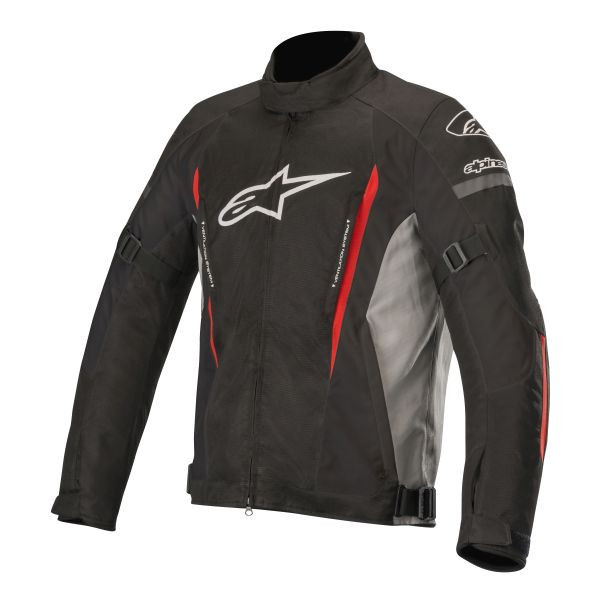 Geaca textil moto Alpinestars Gunner V2 Waterproof, negru/gri/rosu, marime 2XL