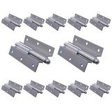 Balama ingenuncheata, din aluminiu, pentru usa, saten, pe stanga, H 120 mm, 10 buc / set