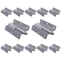 Balama ingenuncheata, din aluminiu, pentru usa, saten, pe dreapta, H 120 mm, 10 buc / set
