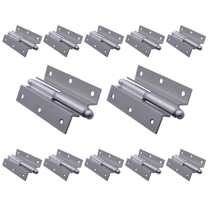 Balama ingenuncheata, din aluminiu, pentru usa, saten, pe dreapta, H 120 mm, 10 buc / set