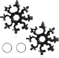 Set de 2 instrumente multifunctionale pentru bricolaj 20 in 1 Shengruili, negru, otel inoxidabil, 6,9 x 6,9 cm