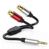 Cablu QHD75, RCA, AUX, mufa jack, 3.5mm, 30cm