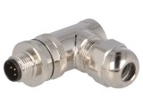 Conector M12 tată 90&deg; IP67