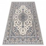 Covor L&acirc;nă NAIN Cadru ornament 7335/51935 bej / albastru inchis, 80x150 cm